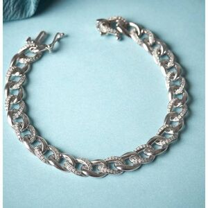 NEW~1 Carat Round Link Genuine Diamond Tennis Bracelet